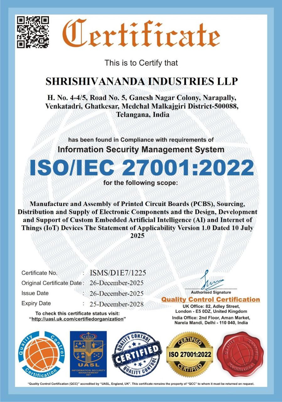 ISO 27001:2022 certificate