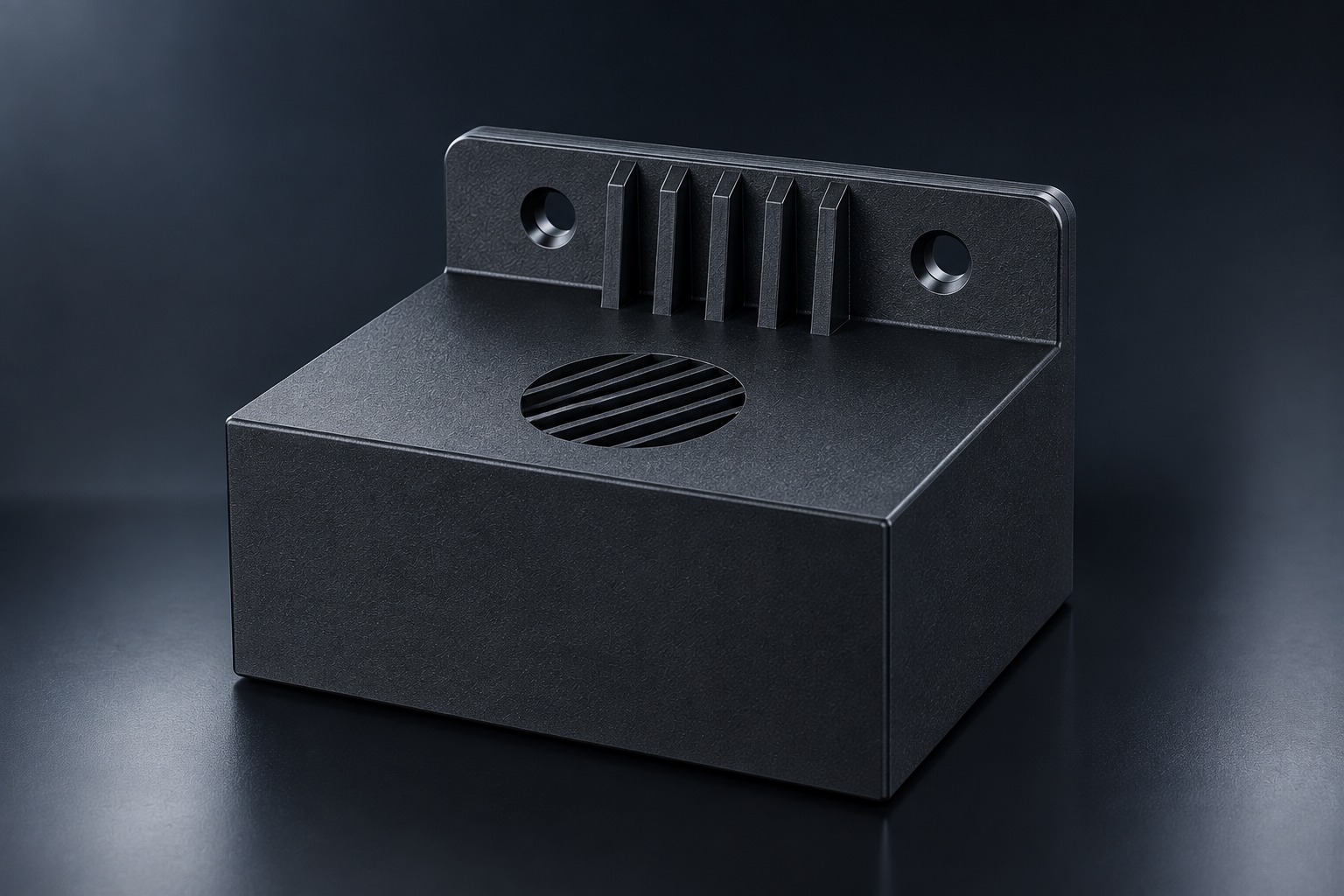 CircuitSprint battery safety sensor enclosure with vent grille and mounting plate